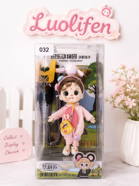 Luolifen Other - Luolifen Collector Doll Phone Pendant New in Box Pink Bunny Outfit